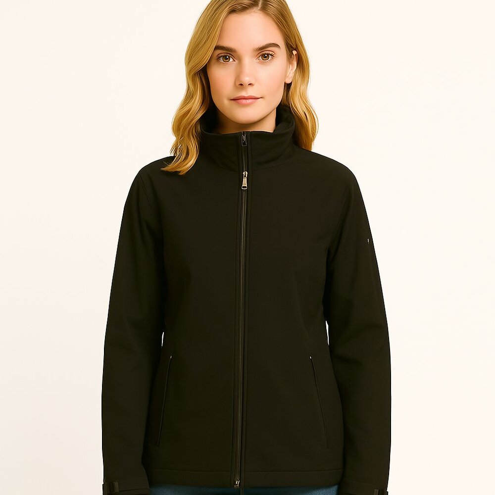 Avia Soft shell black fleece lined jacket Size Med
